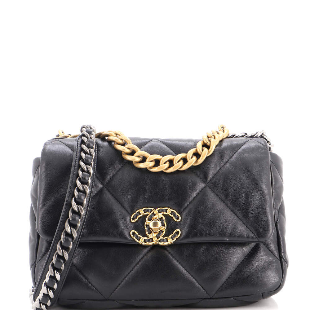 Chanel Medium 19 Flap Bag Quilted Leather